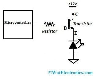 NPN Transistor Interfacing by a Microcontroller