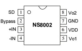 NS8002 IC Pin Configuration