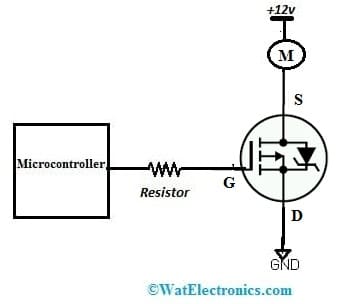 P Channel MOSFET Interfacing to a Microcontroller
