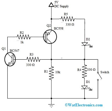 Short Circuit Protection with BC558 Transistor