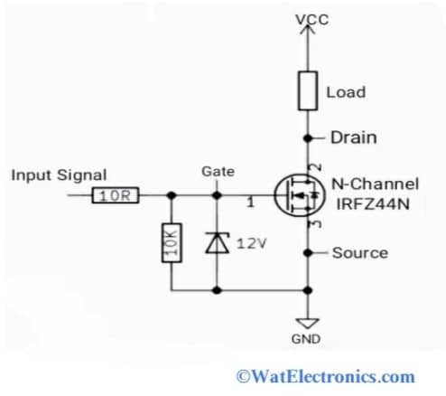 Simple Switching Circuit with Protection Diode