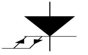 Simbool van Gate Turnoff Thyristor