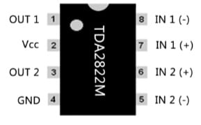 TDA2822M IC Pin Configuration