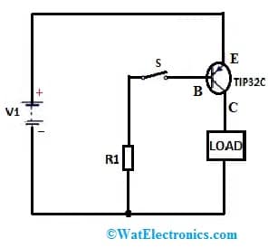 TIP32C PNP Transistor as a Switch