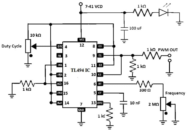 TL494 IC PWM Control Circuit
