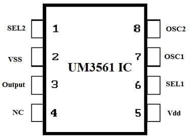 UM3561 IC Pin Diagram