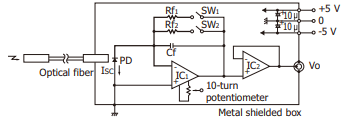 Ultra Low Light Detection Circuit Using Optical Fiber