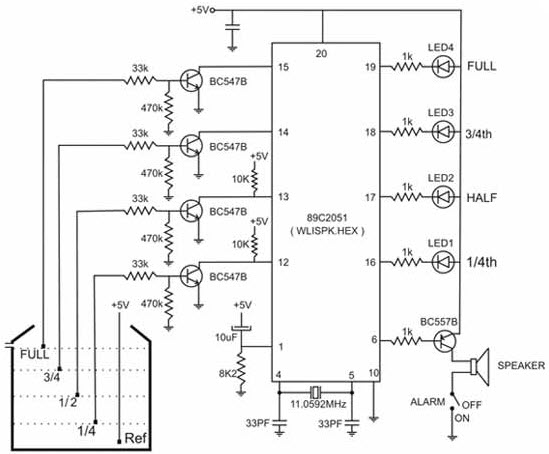 Water Level Indicator : Circuit Working and Its Applications