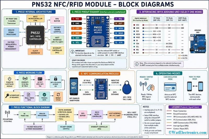 PN532 NFC RFID Module Architecture Diagram